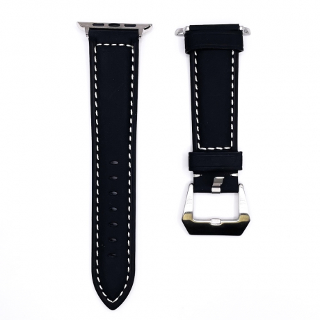 BStrap Leather Lux remienok na Apple Watch 38/40/41mm, black (SAP011C04)