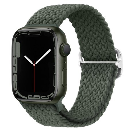 BStrap Elastic Nylon remienok na Apple Watch 42/44/45mm, olive green (SAP013C32)