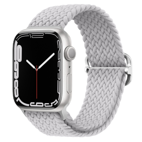 BStrap Elastic Nylon řemínek na Apple Watch 42/44/45mm, pearl white (SAP013C42)