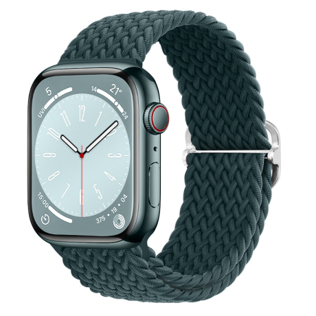 BStrap Elastic Nylon remienok na Apple Watch 42/44/45mm, rainforest green (SAP013C50)