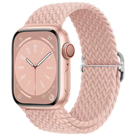 BStrap Elastic Nylon szíj Apple Watch 42/44/45mm, creamy pink (SAP013C53)