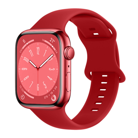 BStrap Smooth Silicone remienok na Apple Watch 38/40/41mm, red (SAP014C03)