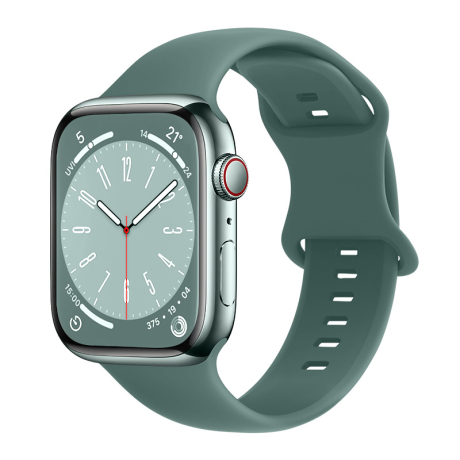 BStrap Smooth Silicone řemínek na Apple Watch 38/40/41mm, beedle green (SAP014C10)