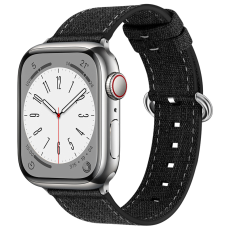BStrap Denim szíj Apple Watch 42/44/45mm, black (SAP015C09)