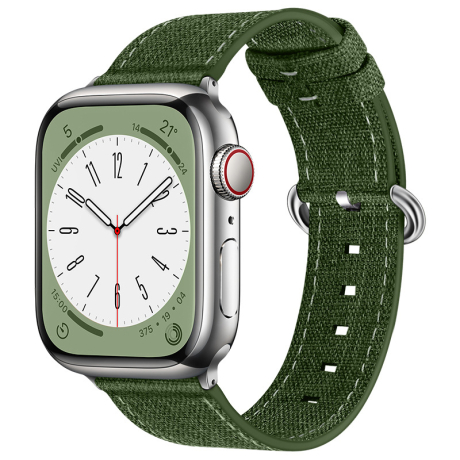 BStrap Denim remienok na Apple Watch 42/44/45mm, olive green (SAP015C16)