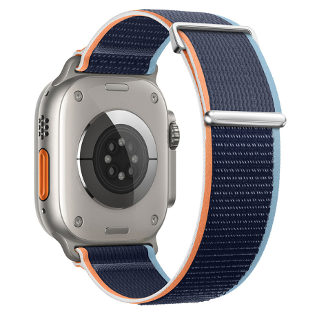 BStrap Velcro Nylon řemínek na Apple Watch 42/44/45mm, navy blue (SAP016C15)
