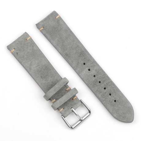 BStrap Suede Leather remienok na Xiaomi Watch S1 Active, gray (SSG021C0111)