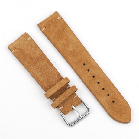 BStrap Suede Leather remienok na Xiaomi Watch S1 Active, brown (SSG021C0211)