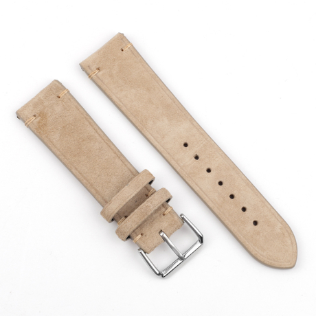 BStrap Suede Leather řemínek na Samsung Galaxy Watch 3 45mm, beige (SSG021C0301)