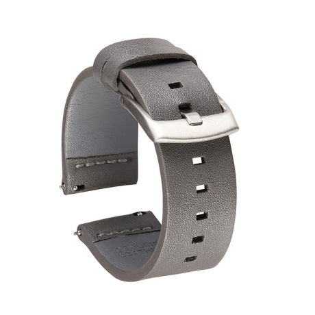 BStrap Fine Leather řemínek na Garmin Venu 2S, gray (SGA012C0501)