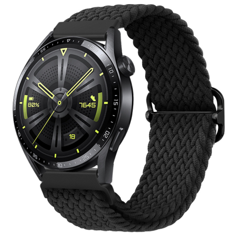 BStrap Elastic Nylon remienok na Samsung Galaxy Watch 3 41mm, black (SSG024C0101)