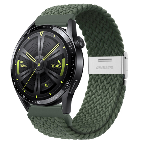 BStrap Elastic Nylon 2 řemínek na Samsung Galaxy Watch 3 45mm, olive green (SSG027C0501)