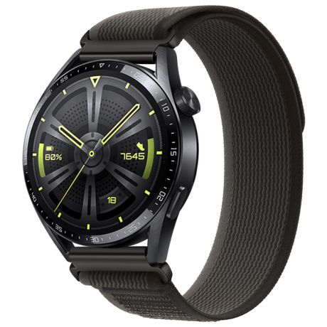 BStrap Velcro Nylon řemínek na Huawei Watch GT3 42mm, black (SSG028C0107)