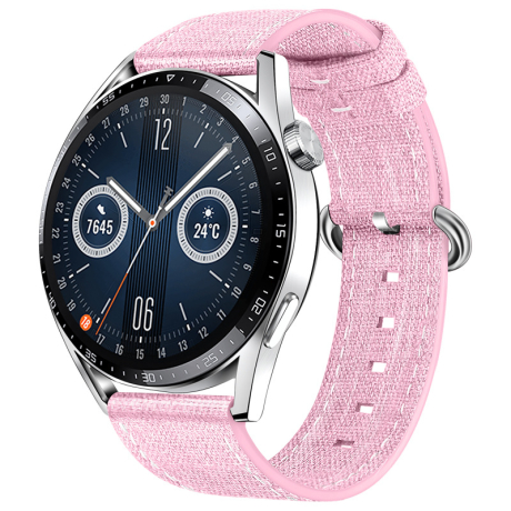 BStrap Denim řemínek na Huawei Watch GT2 42mm, pink (SSG030C0707)