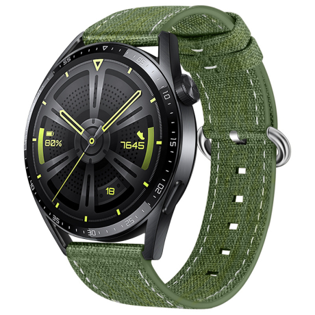 BStrap Denim remienok na Huawei Watch GT3 42mm, olive green (SSG030C0808)