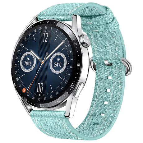 BStrap Denim řemínek na Huawei Watch GT 42mm, light green (SSG031C0502)
