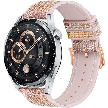 BStrap Glitter řemínek na Huawei Watch GT3 42mm, golden red (SSG032C0208)