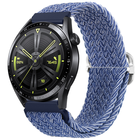 BStrap Braid Nylon remienok na Samsung Galaxy Watch 3 41mm, blue white (SSG034C0101)
