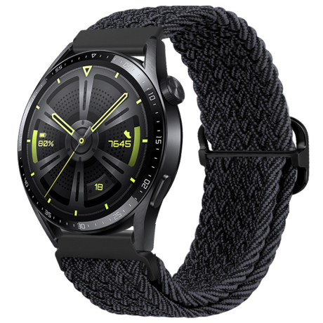 BStrap Braid Nylon remienok na Samsung Galaxy Watch Active 2 40/44mm, black (SSG034C02)