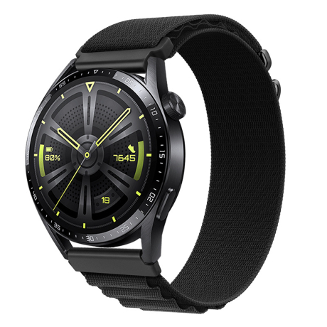 BStrap Nylon Loop remienok na Samsung Galaxy Watch 42mm, black (SSG036C0102)
