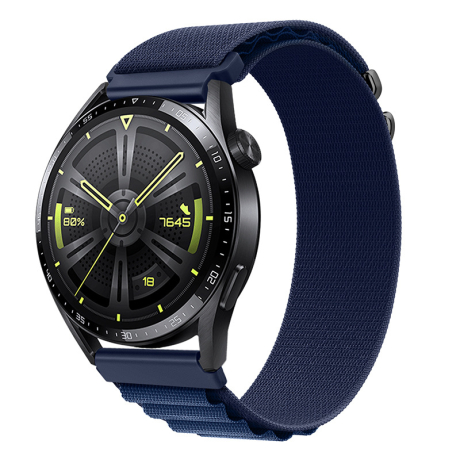 BStrap Nylon Loop řemínek na Huawei Watch 3 / 3 Pro, navy blue (SSG037C0610)