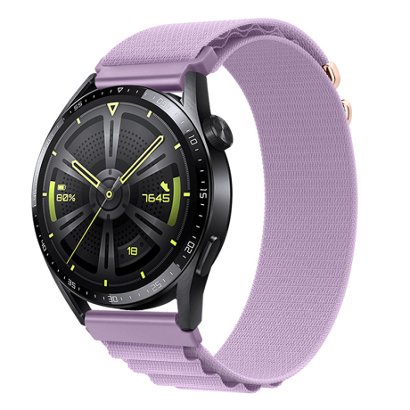 BStrap Nylon Loop řemínek na Huawei Watch 3 / 3 Pro, lavender (SSG037C0810)