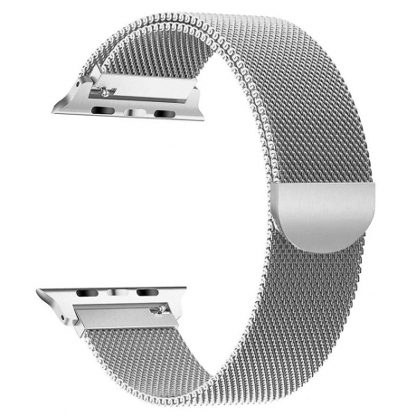 BStrap Milanese řemínek na Apple Watch 42/44/45mm, Silver (SAP004C14)