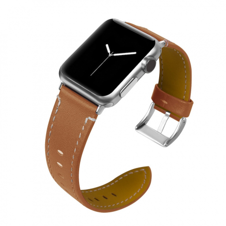 BStrap Leather Italy remienok na Apple Watch 38/40/41mm, Brown (SAP001C02)