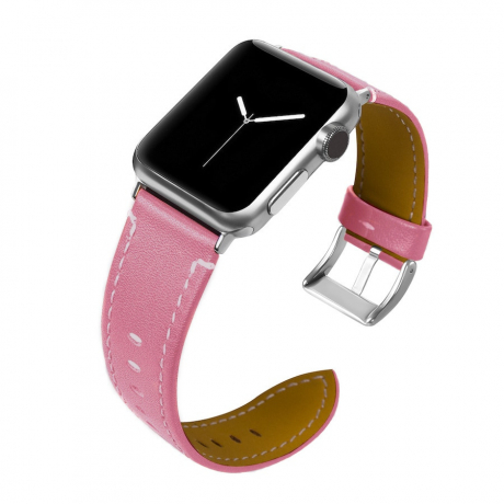 BStrap Leather Italy řemínek na Apple Watch 38/40/41mm, Pink (SAP001C03)