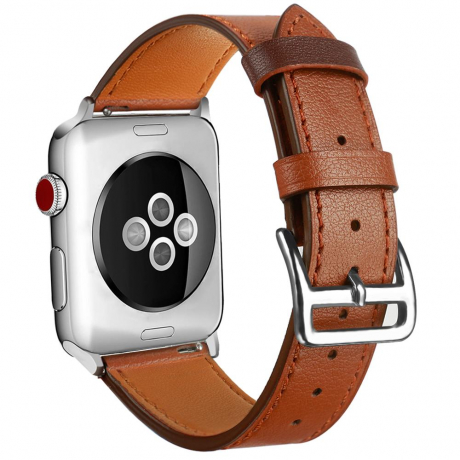 BStrap Leather Rome remienok na Apple Watch 38/40/41mm, Brown (SAP002C03)