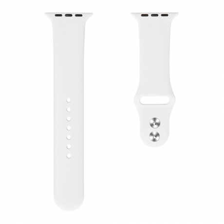 BStrap Soft Silicone remienok na Apple Watch 38/40/41mm, White (SAP008C10)