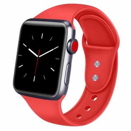 BStrap Soft Silicone remienok na Apple Watch 42/44/45mm, Red (SAP008C18)