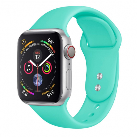BStrap Soft Silicone szíj Apple Watch 42/44/45mm, Mint Green (SAP008C16)