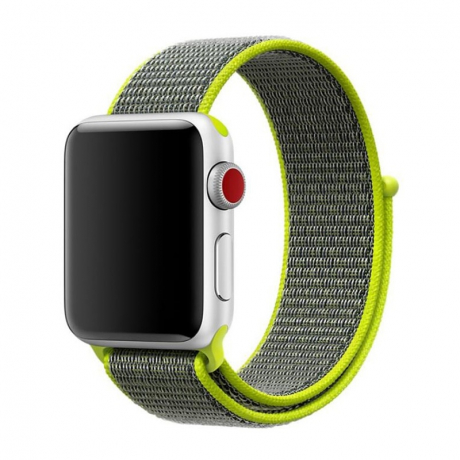 BStrap Nylon remienok na Apple Watch 38/40/41mm, Green (SAP005C03)