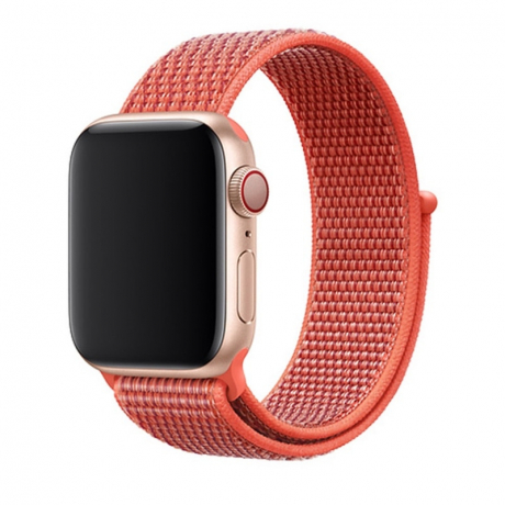 BStrap Nylon řemínek na Apple Watch 42/44/45mm, Coral Pink (SAP005C23)
