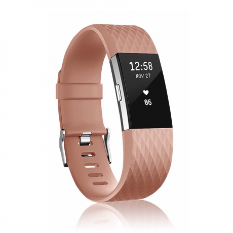 BStrap Silicone Diamond (Large) remienok na Fitbit Charge 2, brown (SFI002C03)
