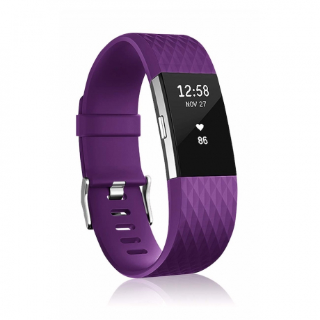 BStrap Silicone Diamond (Large) remienok na Fitbit Charge 2, purple (SFI002C12)