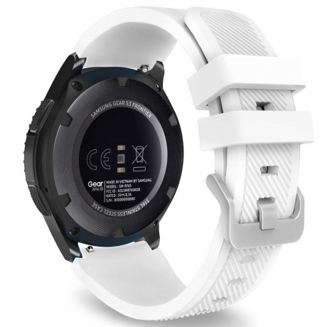 BStrap Silicone Sport řemínek na Huawei Watch GT/GT2 46mm, white (SSG006C2203)
