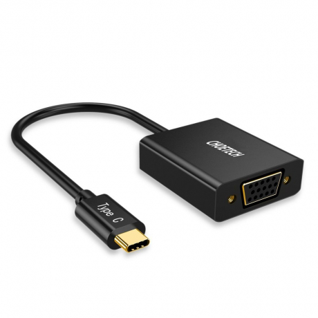 Choetech HUB-V01 adaptér USB-C / VGA M/F, čierny (HUB-V01)