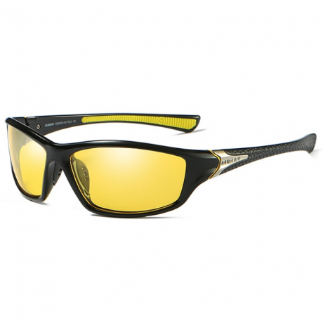 DUBERY George 3 sluneční brýle, Black & Silver / Yellow (GDB005C03)