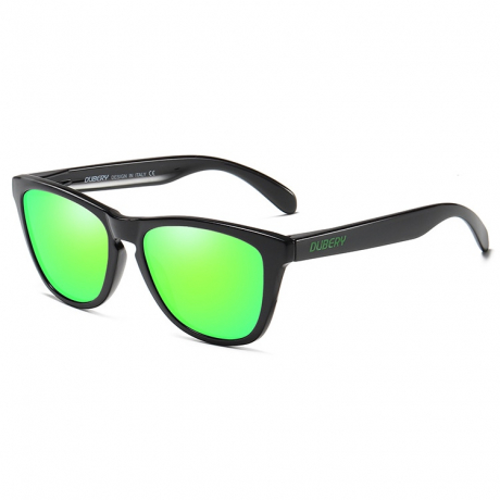 DUBERY Mayfield 2 sluneční brýle, Bright Black / Green (GDB014C02)