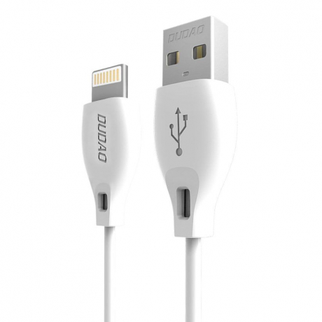 Dudao L4L kábel USB / Lightning 2.1A 2m, biely (L4L 2m white)