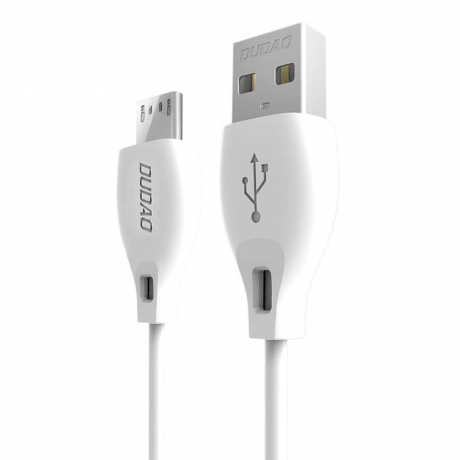Dudao L4M kábel USB / Micro USB 2.4A 2m, biely (L4M 2m white)