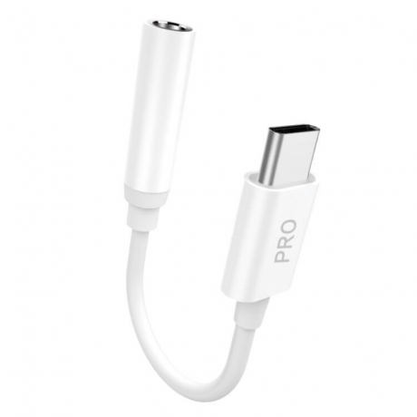 Dudao L16CPro adaptér USB-C / 3.5mm mini jack, bílý (L16CPro white)