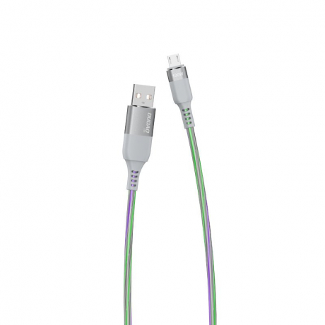 Dudao L9X Flowing Light kabel USB / Micro USB 5A 1m, šedý (L9XM)