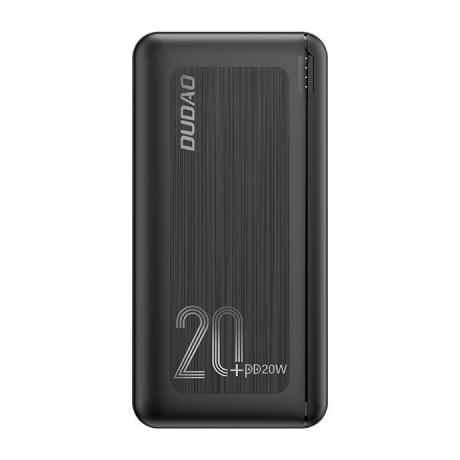 Dudao K12PQ+ Power Bank 20000mAh 2x USB QC 3.0 PD 20W, čierny (K12PQ+ black)