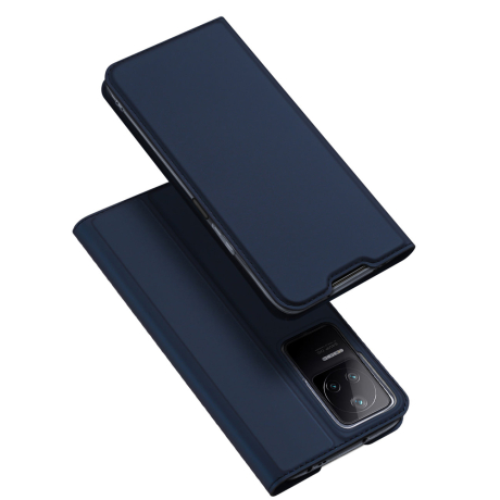 Dux Ducis Skin Pro knížkové kožené pouzdro na Xiaomi Poco F4 5G, modré