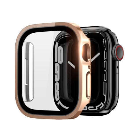 Dux Ducis Hamo pouzdro so sklem na Apple Watch 7 45mm, růžové