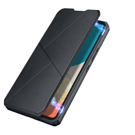 DUX DUCIS Skin X knížkové kožené pouzdro na Samsung Galaxy A73, černé
