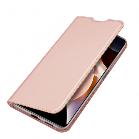 Dux Ducis Skin Pro knižkové kožené puzdro na Poco M4 Pro 5G, ružové